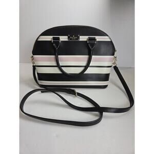 Kate Spade Carli Grove Street Classic Stripe Black Pink White